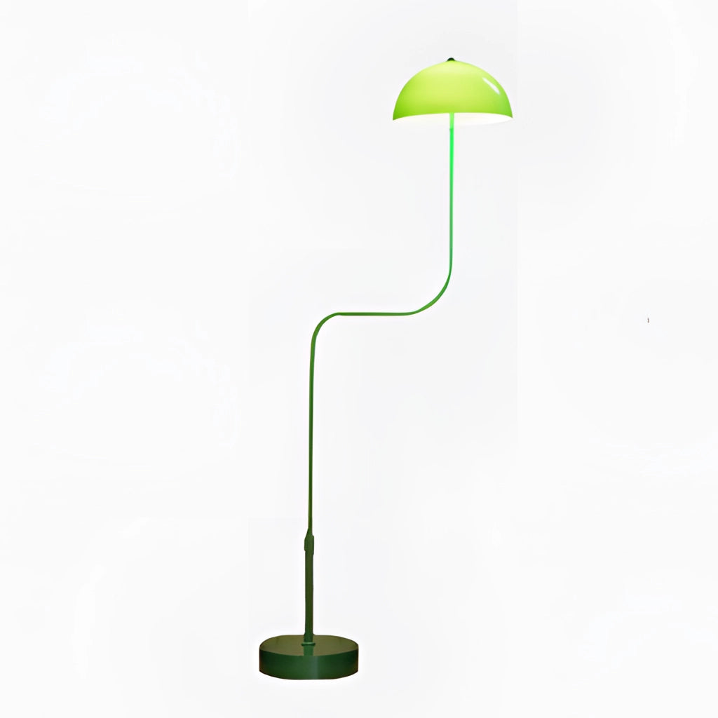 Floor Lamp with Organic Inspiration, Quality Craftsmanship, in Green and White Tricolor Light, featuring a sleek pole design and modern lighting fixture.