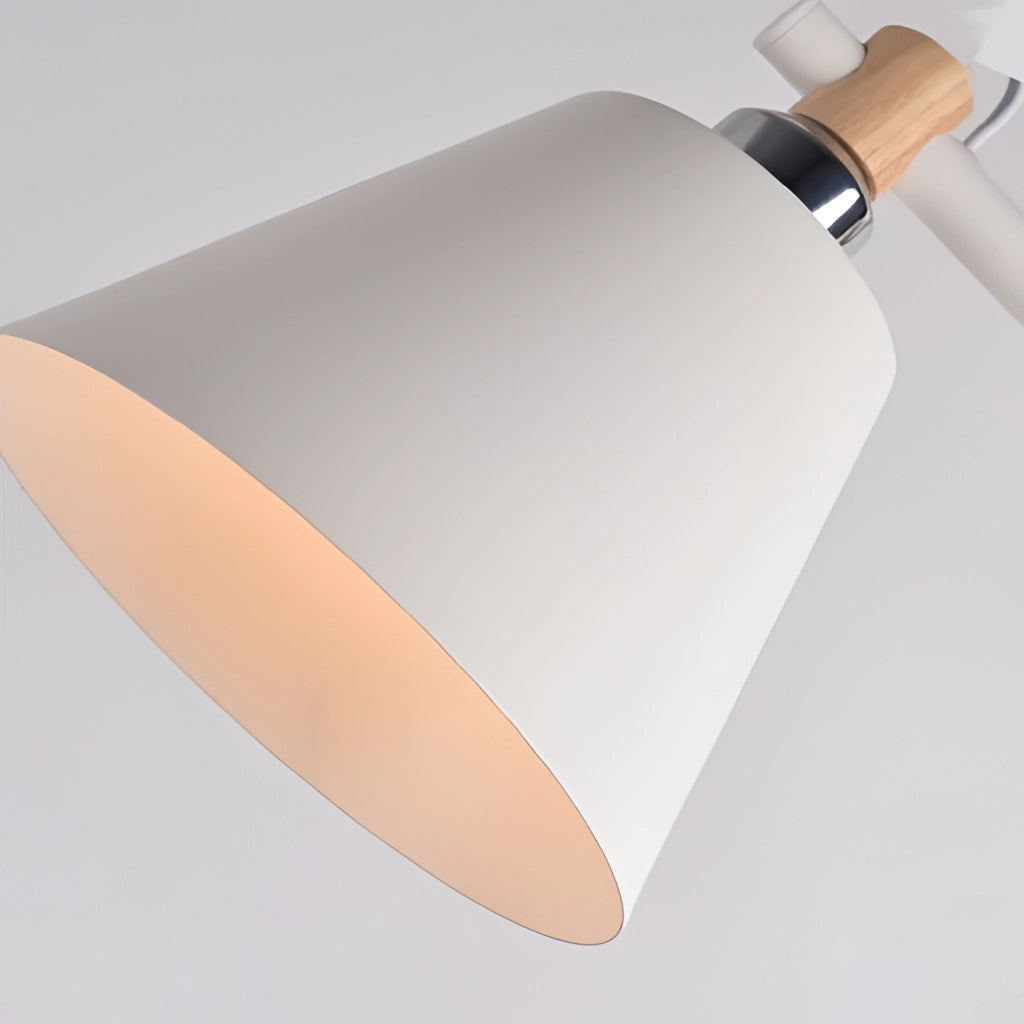 A sleek floor lamp with a marble base and versatile lighting, featuring a grey metal stand and modern design elements.