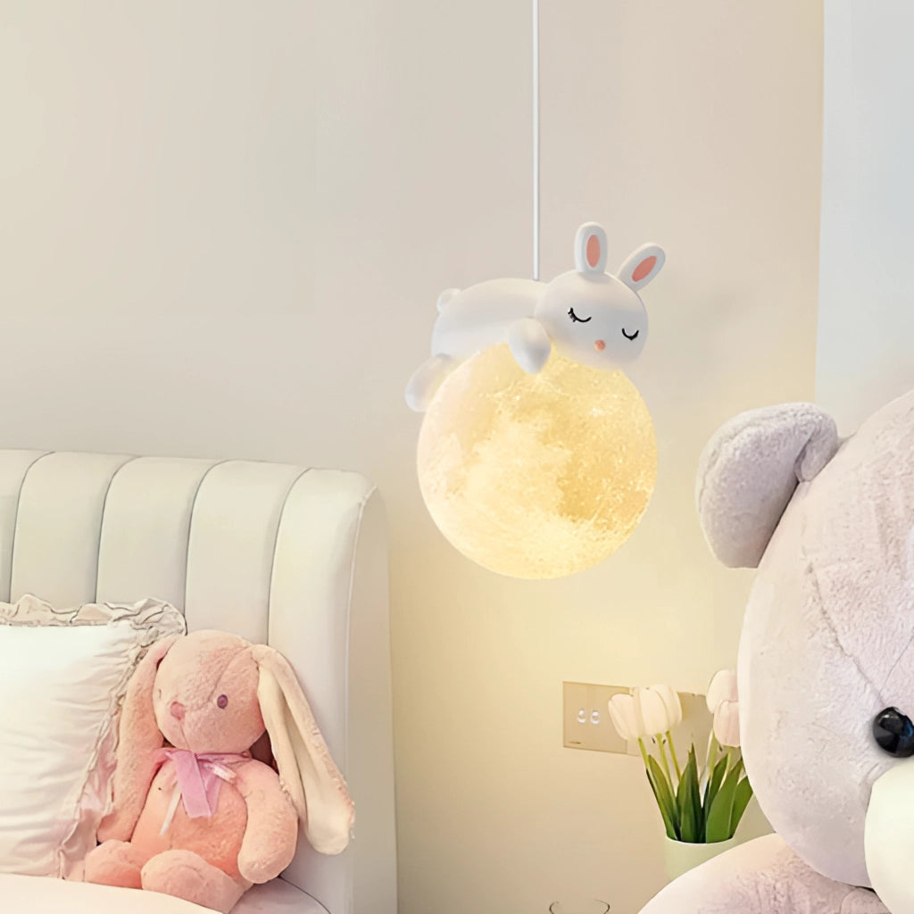 Nordic Pendant Lights with LED Bulbs - Modern Style Chandelier in white, featuring a sleek design.
