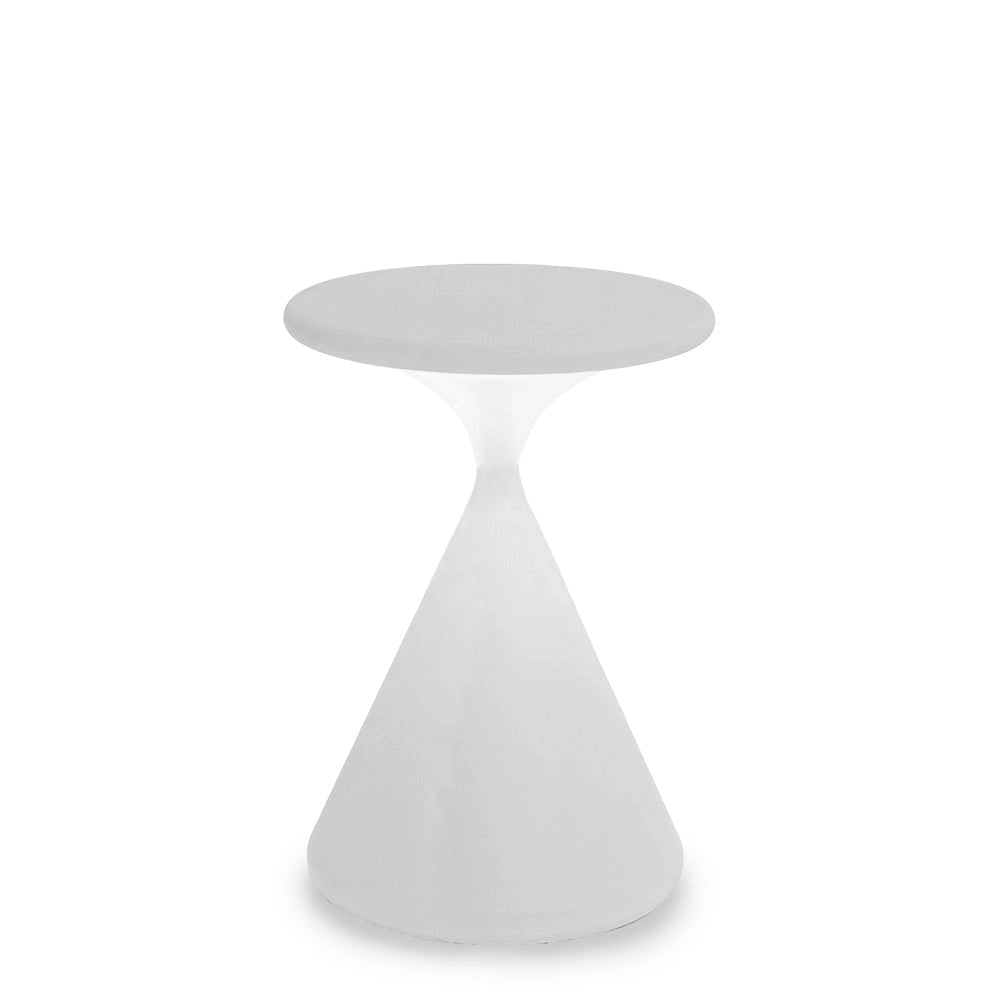 Outdoor Cordless Lamp for Portable Ambiance - Selene, Versatile and Elegant, placed on a table with minimalist tableware, showcasing a balanced and artistic design in still life photography.
