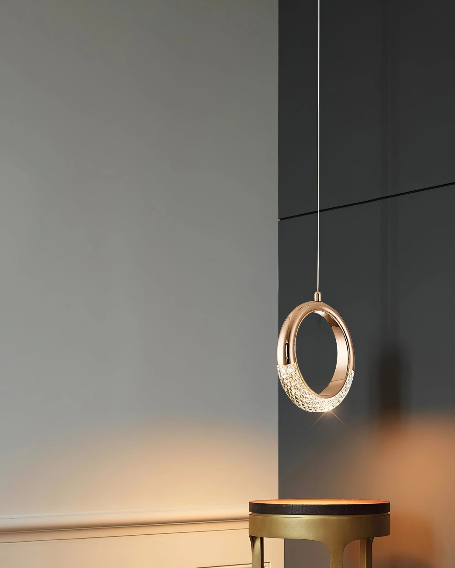 Modern pendant lamp Dante chandelier with a rectangular wooden design and metal accents, illuminating a stylish space.