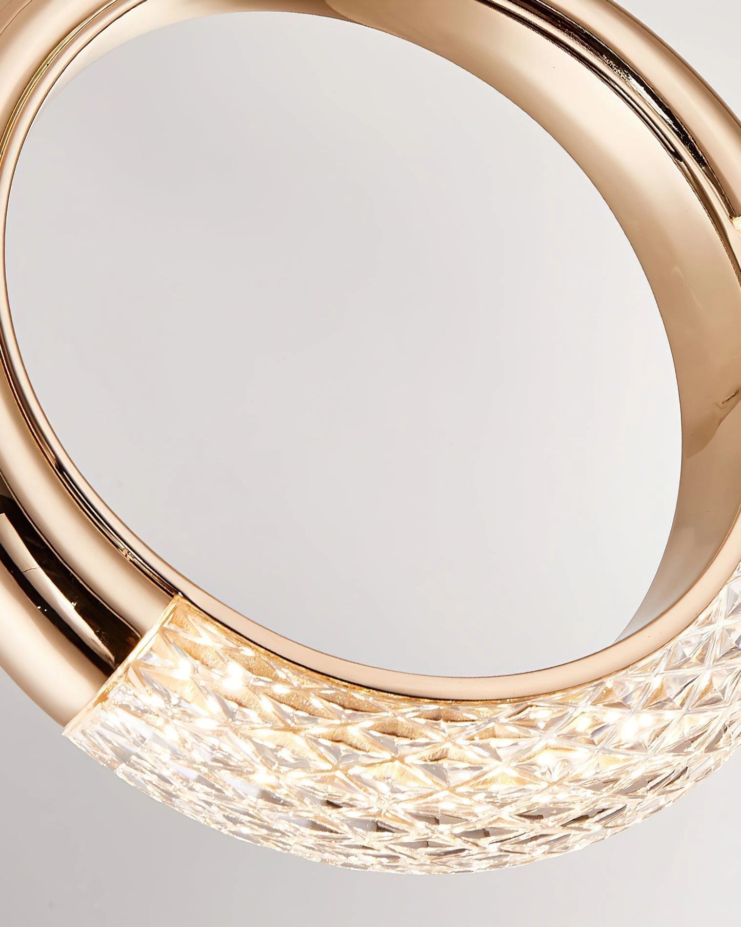 Modern Pendant Lamp Dante in Glass and Metal with Circular Design, Hanging Chandelier Style