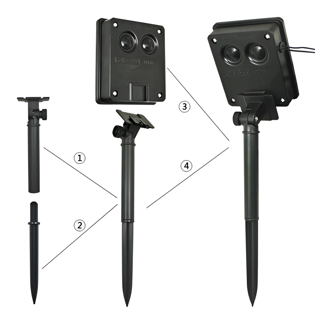Solar Flower Garden LED Light Strips illuminating a garden at night with vibrant colors and floral designs.