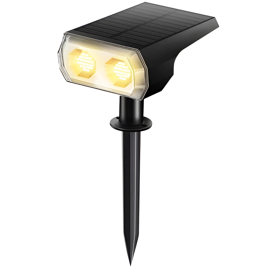 Solar Landscape Spotlights - IP65 Waterproof, RGB/White, Long Battery Life Outdoor Lights, 1 Piece, Warm White, shown in an outdoor garden setting.