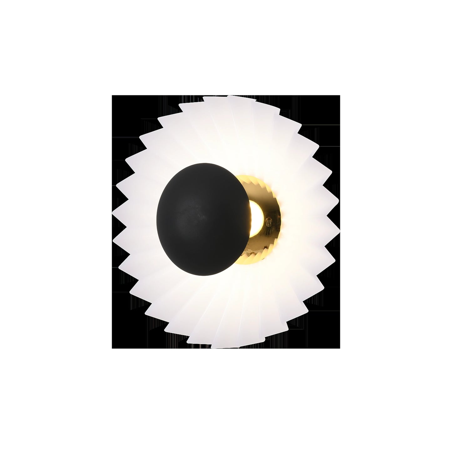 Modern wall lamp with artistic design and premium material featuring a sleek, circular metal frame.
