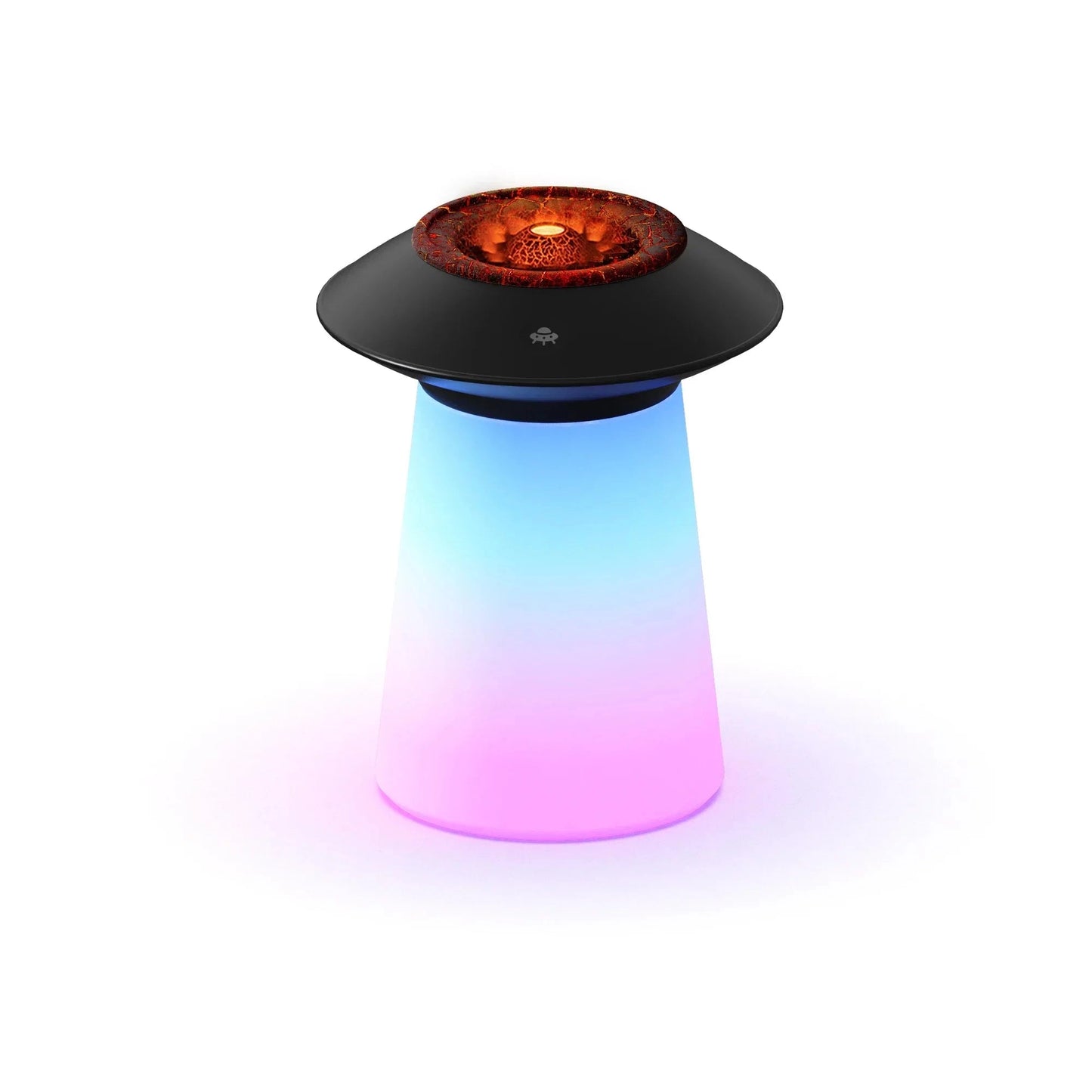 Black 760ml USB Rechargeable Ultrasonic Mist Maker for Interior Lamp, resembling a sleek plastic bottle with a cylindrical shape.
