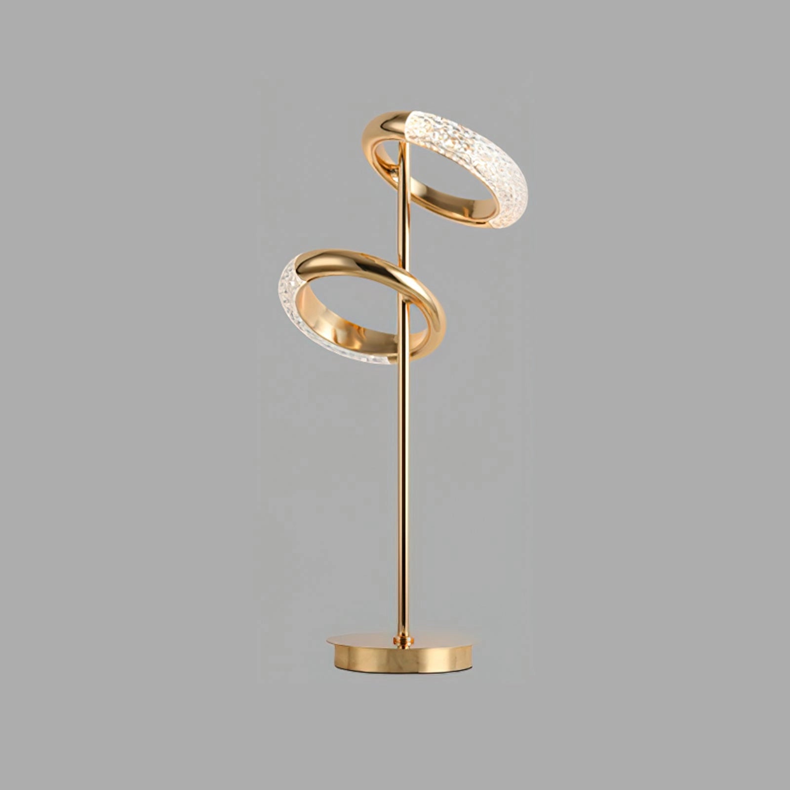 Adjustable Nordic Style Wall Lamp in Gold with Rotatable Design, featuring a circular metal and wood structure, and a modern light fixture.