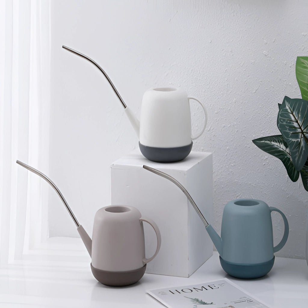 Modern and functional April Showers garden watering can with a sleek design, suitable for watering plants in gardens or indoor settings.