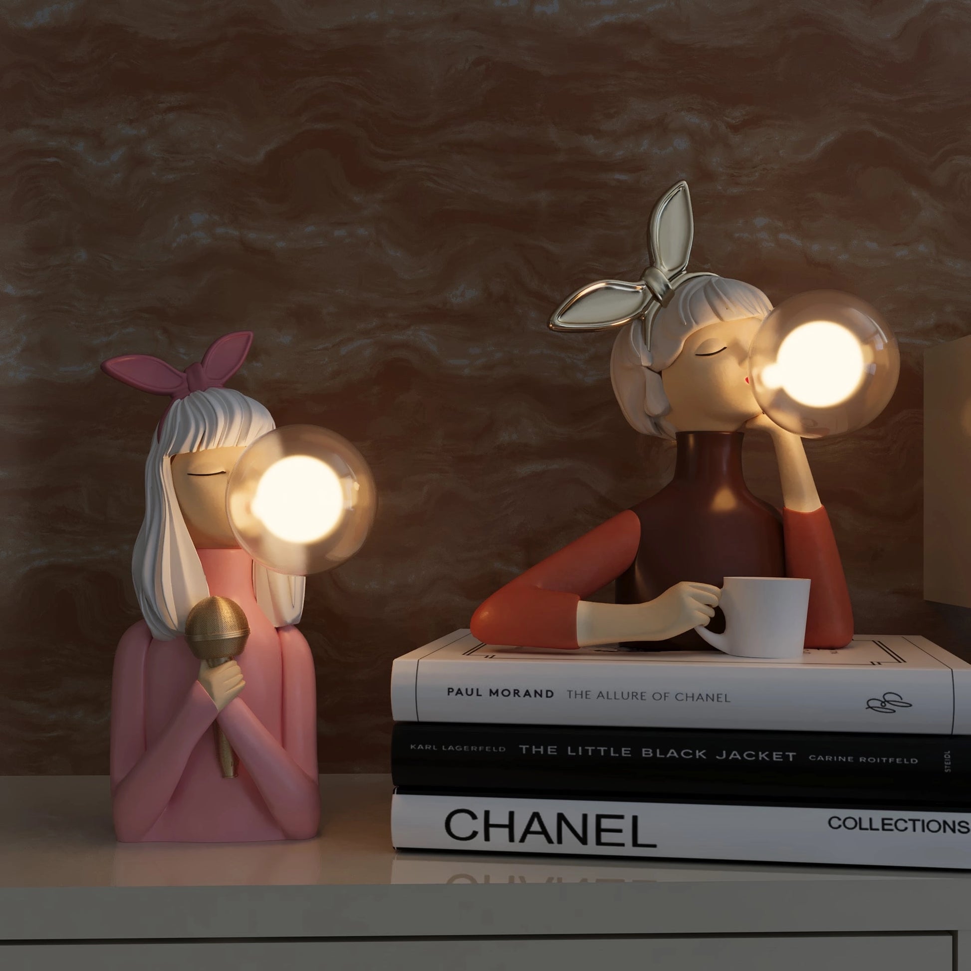 Handcrafted wooden table lamp with artistic design, made by Artisan Sisters, featuring a unique blend of wood and artistic elements.
