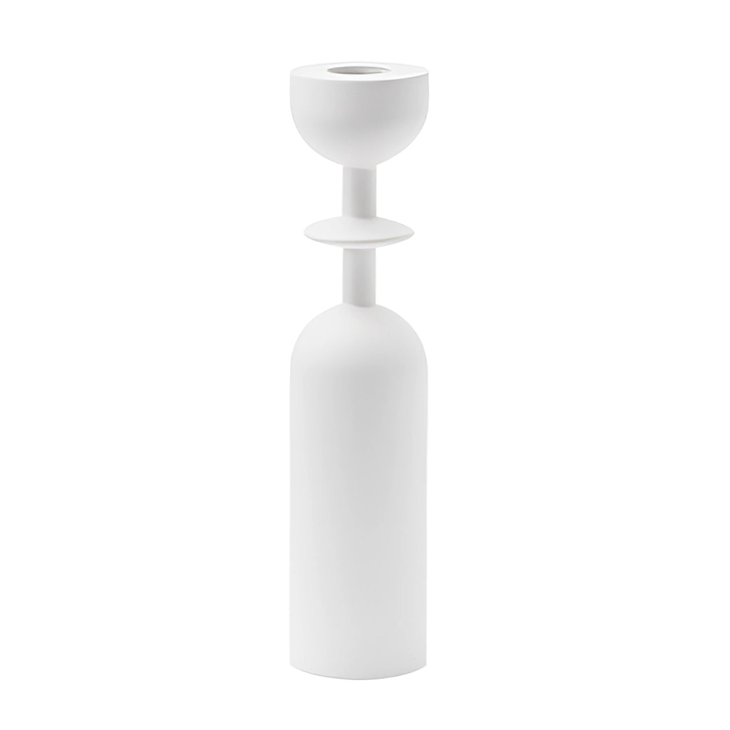 A set of black wooden candle holders with a 22cm height, displayed on a white background, designed for home decor.