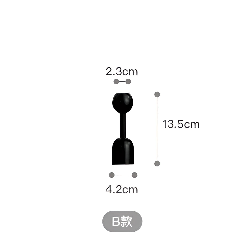 A 13.5cm black wooden candle holder set for home decor, featuring sleek and elegant design.