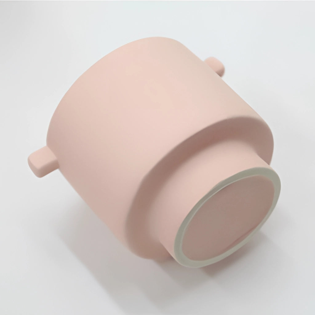 Ceramic vase with Scandinavian design in earthy tones, hand molded, available in small and large sizes.