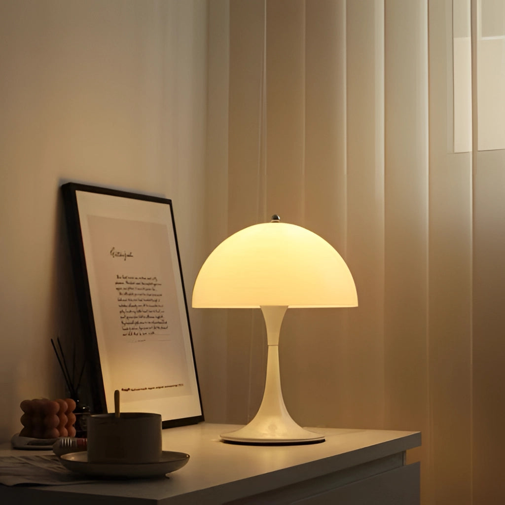A cordless LED table lamp with a wooden base, featuring a rectangular lampshade, designed for interior use with long battery life.