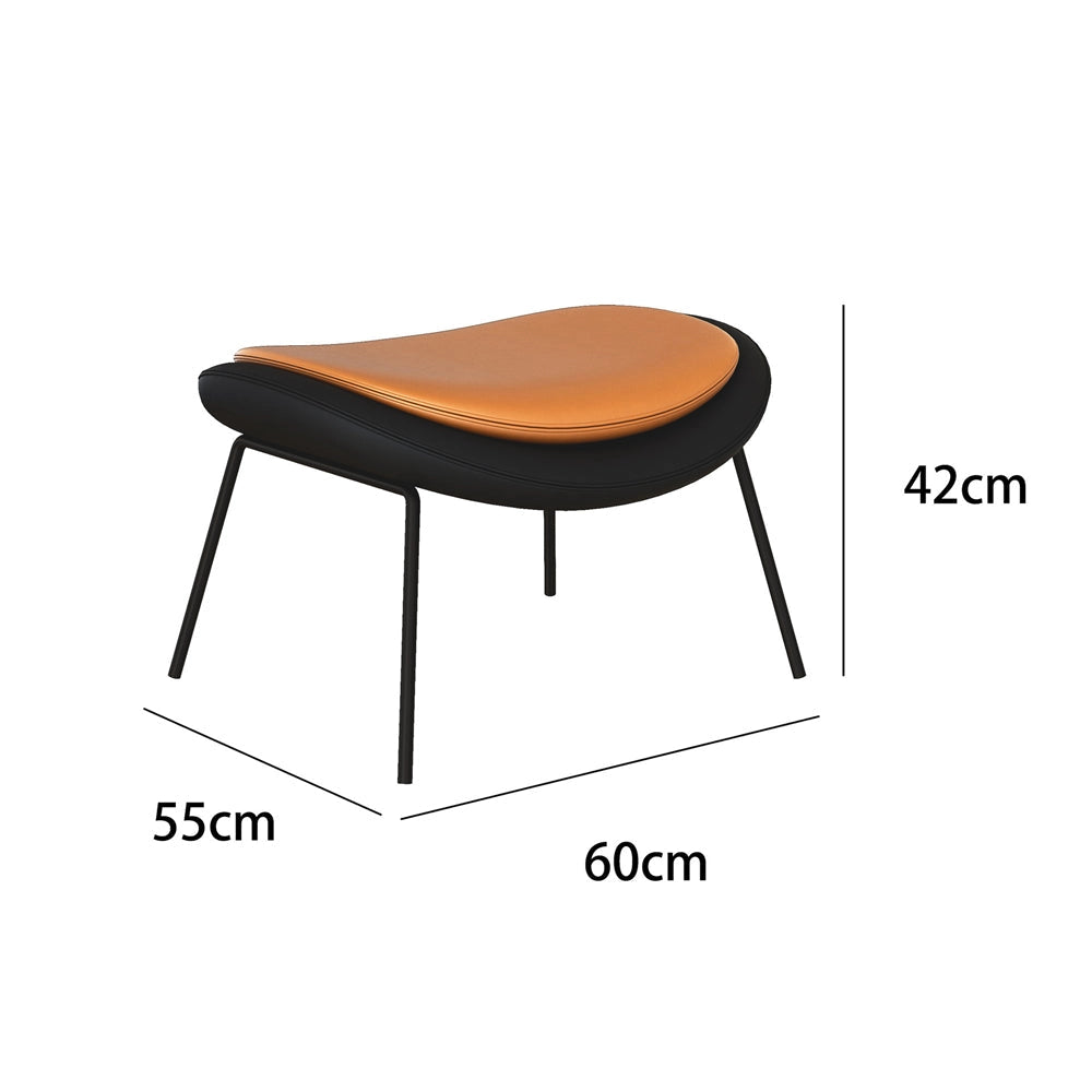A modern geometric accent chair with a sleek design, featuring a combination of wood and composite materials, placed in a living room setting.