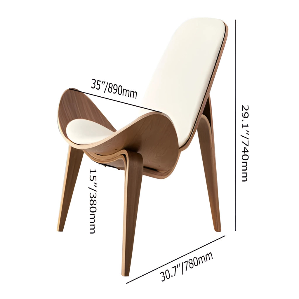 Geometric Retro Accent Chair with wooden armrests and legs, designed for modern spaces.