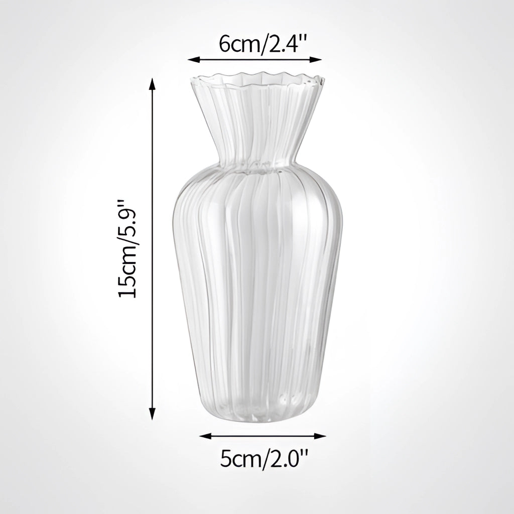 Nordic style transparent glass plant vase - Type B, showcasing its elegant and minimalist design.