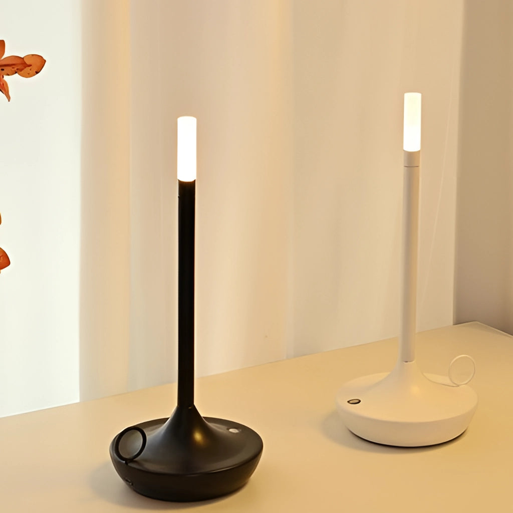 Iron lamp with unique candle design and 3-level dimming option, featuring decorative butterfly accents.
