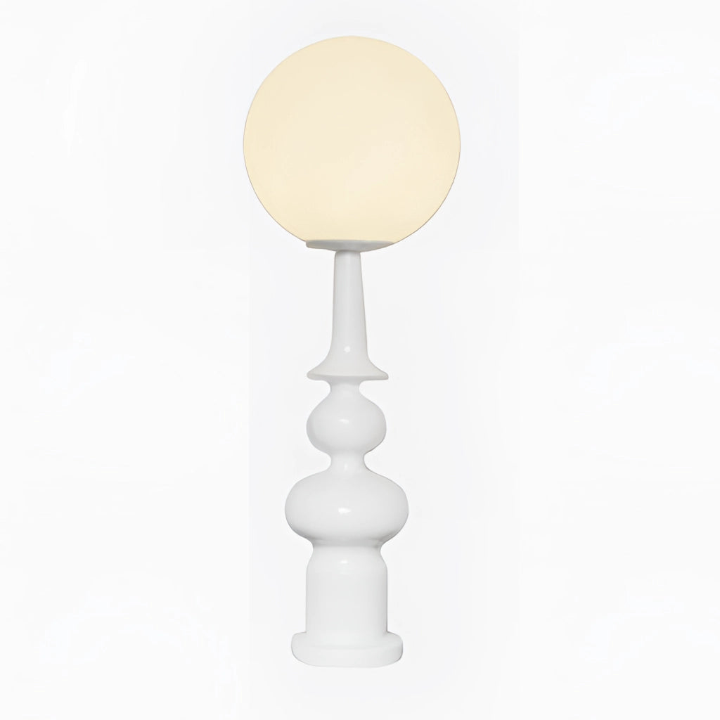 White LED floor lamp with wooden base and cylindrical metal body, featuring dimmable light and dual usage modes, styled in a modern home setting.