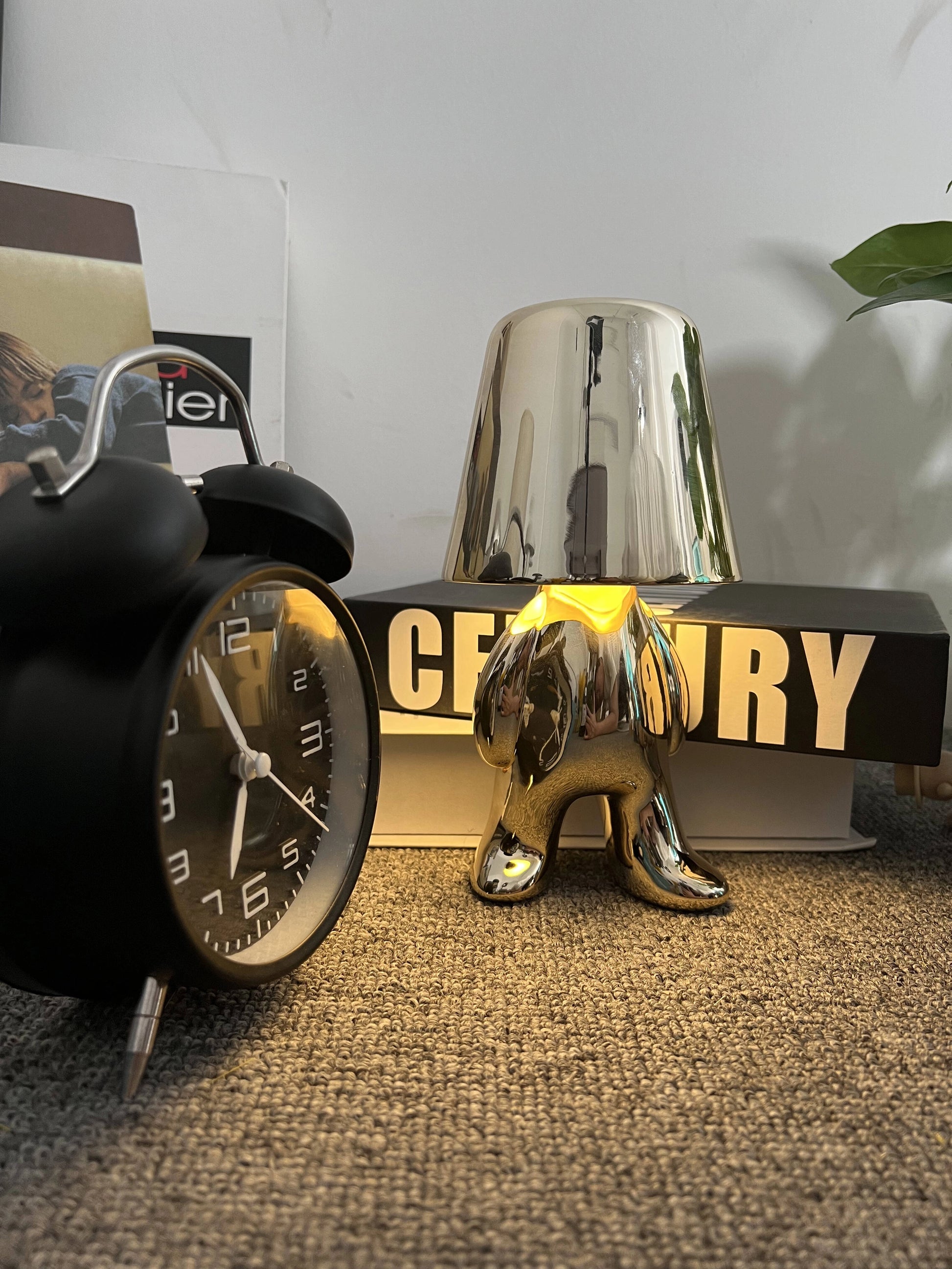 LED Table Lamp with Unique Design and High Quality featuring a modern automotive tire-inspired base and sleek lighting.