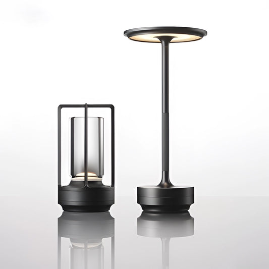 A beautifully crafted table lamp with dimming feature, showcasing elegant design with a cylindrical glass shade, perfect for enhancing interior decor.