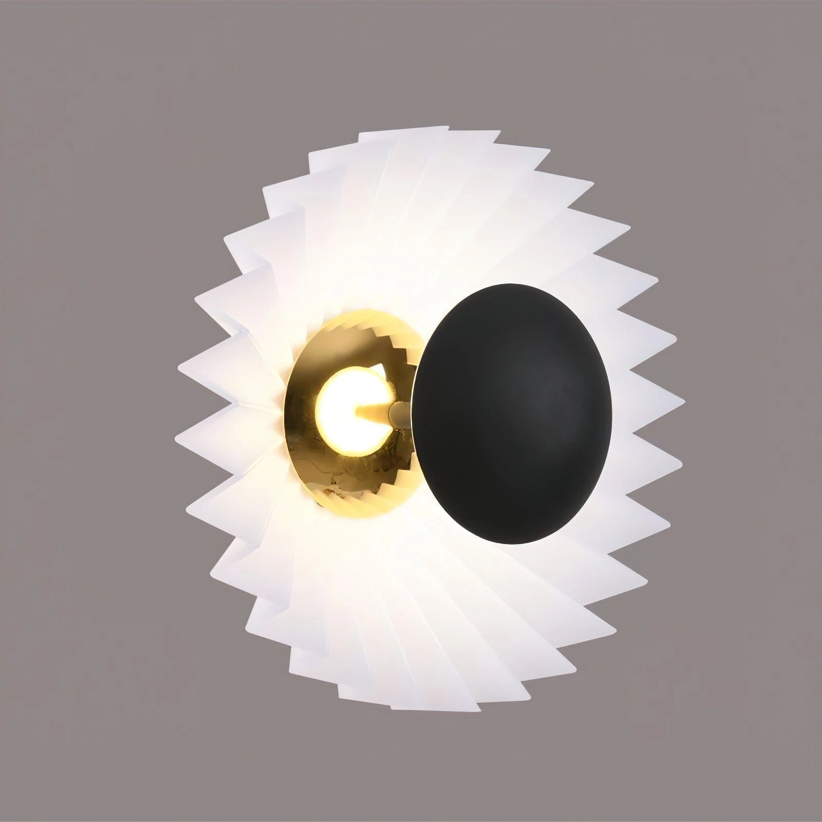Modern artistic wall lamp with elegant design and premium materials, featuring a circular metal light fixture and sophisticated lighting accessory.