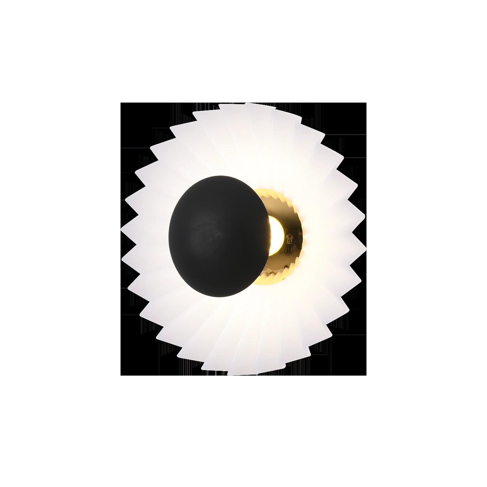 Modern wall lamp with artistic design and premium material featuring a sleek, circular metal frame.